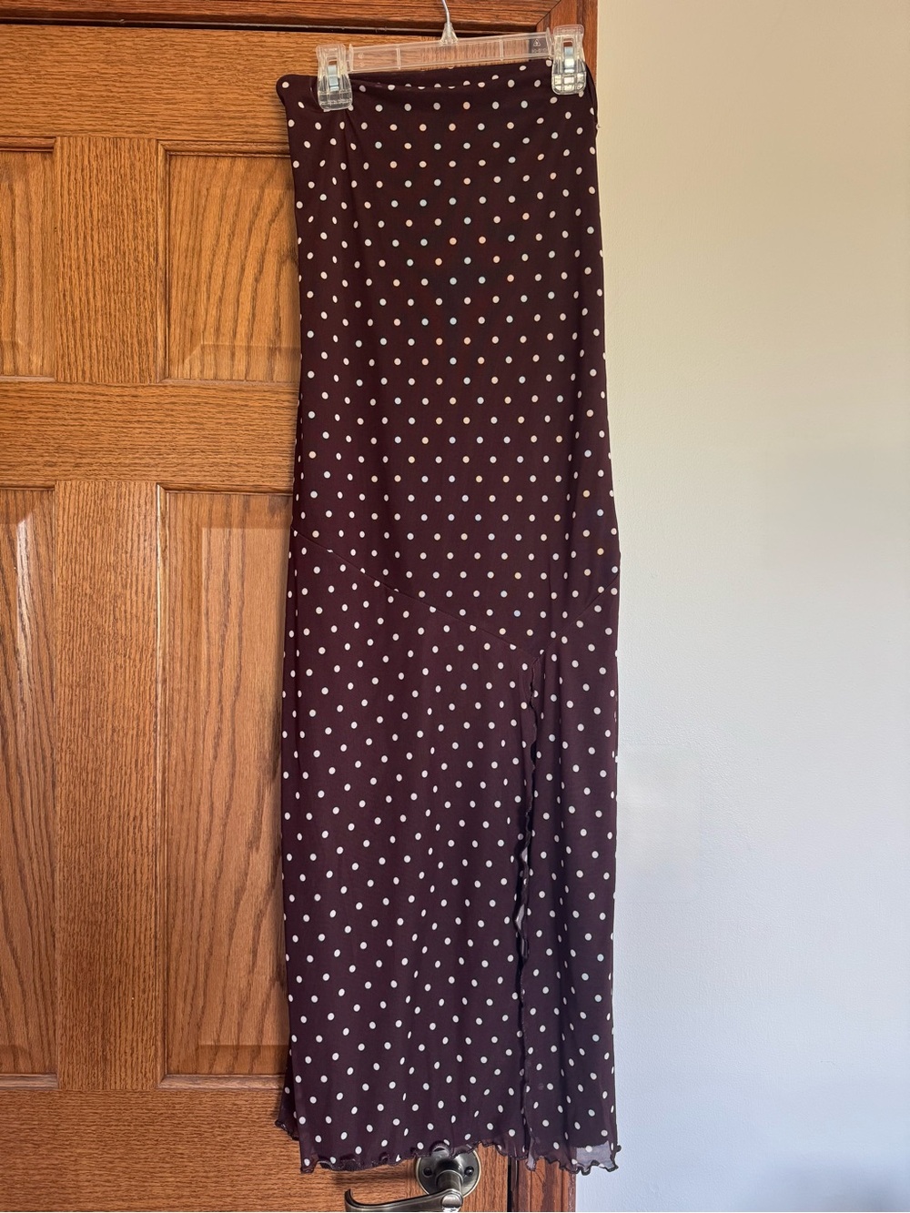 Tilly’s Polka Dot Midi Dress - Brown with White Dots